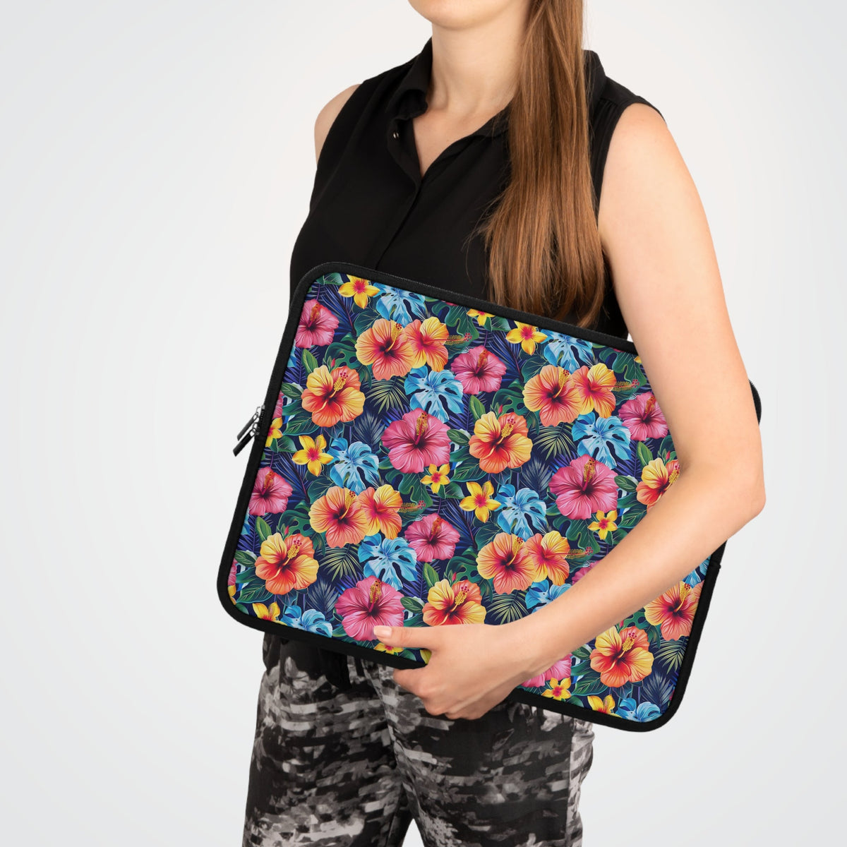 Tropical Hibiscus - Safe Harbor Laptop Sleeve - Westport Cove