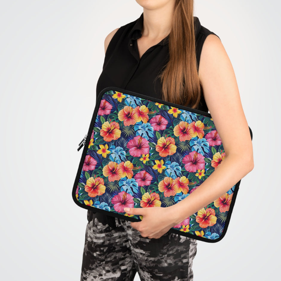 Tropical Hibiscus - Safe Harbor Laptop Sleeve - Westport Cove