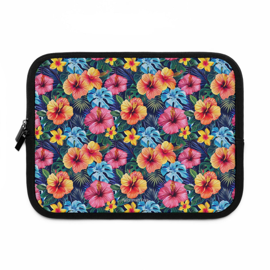 Tropical Hibiscus - Safe Harbor Laptop Sleeve - Westport Cove