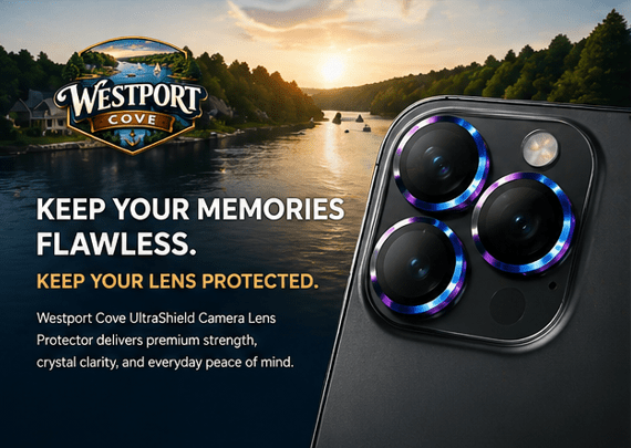 UltraShield Camera Lens Protector – 9H Tempered Glass (2 Pack) - Westport Cove