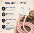 USB-C to USB-C Charger Cord - (1M) - Pure Copper Core - Westport Cove