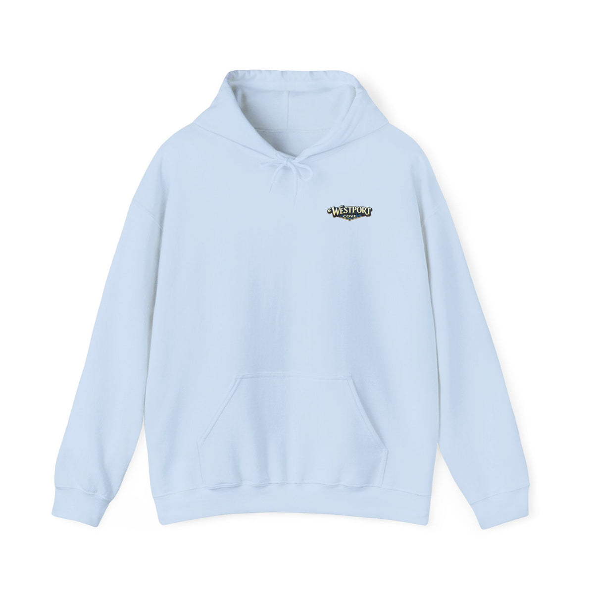 Westport Cove Hoodie — Scenic Lake Cabin Vintage Logo Hooded Sweatshirt - Westport Cove