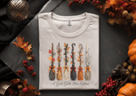 Witch Brooms Crewneck Sweatshirt —  Floral Brooms Fall Graphic - Westport Cove